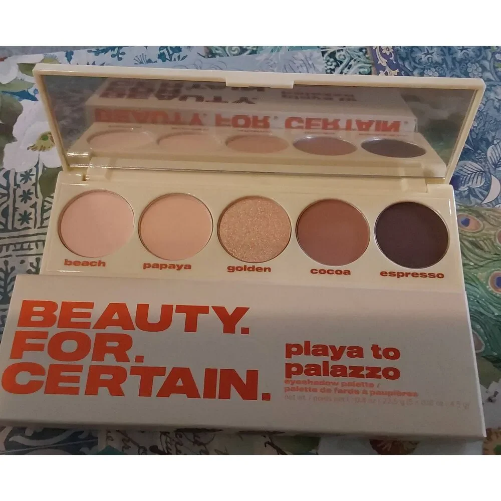 BEAUTY FOR CERTAIN Playa to Palazzo Eyeshadow Palette~$51 Retail~